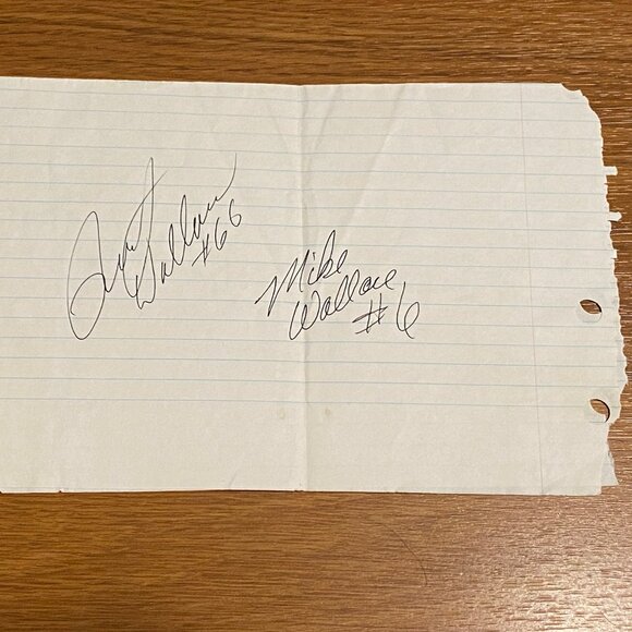 Rusty Wallace #66 and Mike Wallace #6 Original Autographs - Picture 1 of 4